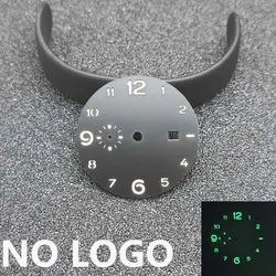 Replacement 36.6MM Watch Dial Single Calendar Green Luminous Dial for ST2557 Quartz Movement Watches Modification Parts