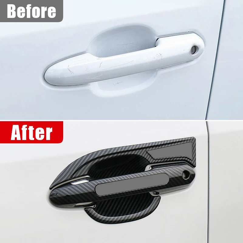 Car Door Handle Door Bowl Protector Cover Trim For Toyota RAV4 2019 2020 2021 2022 2023 2024 RAV 4 XA50 Hybrid Accessories