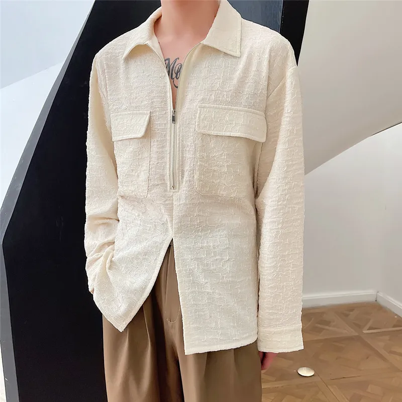 

Новая мужская повседневная толстовка на молнии с капюшоном, длинная, в корейском стиле, с модным 3D-узором на воротнике, для ранней весны