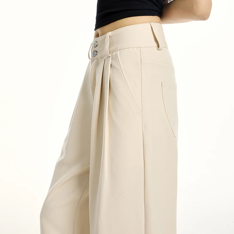 Damskie jeansy z wysokim stanem, szerokie nogawki, styl Y2K, odzież jeansowa, designerskie, gładki materiał, proste spodnie damskie, wygodne spodnie codzienne.