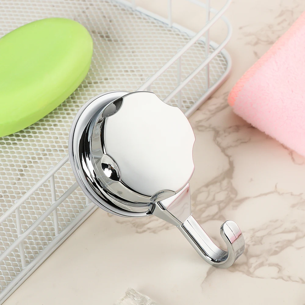 1PC Bathroom Kitchen Removable Vacuum Suction Cup Hooks Robe Towel Holder Hook Home Daily Accessories