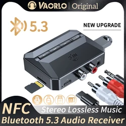 NFC Bluetooth 5.3 Audio Receiver 3.5mm AUX RCA USB U-Disk/TF HIFI Stereo Music Wireless Adapter With Mic For Car Kit Speaker Amp