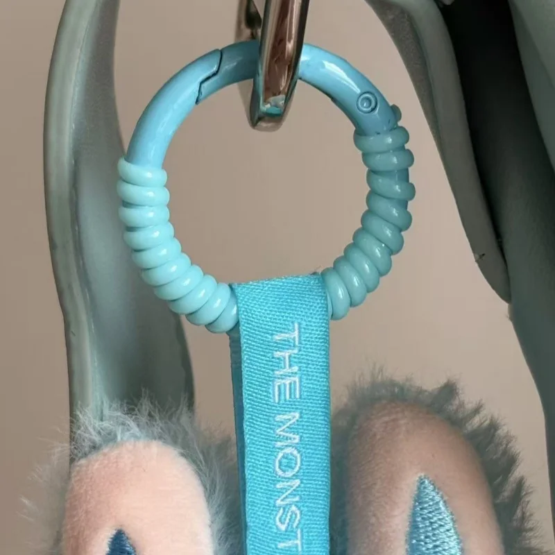 2pcs/pack Doll Anti Drop Buckle Silicone Rope Reusable Keychain Protection Ring Transparent Winding Fixed Accessories