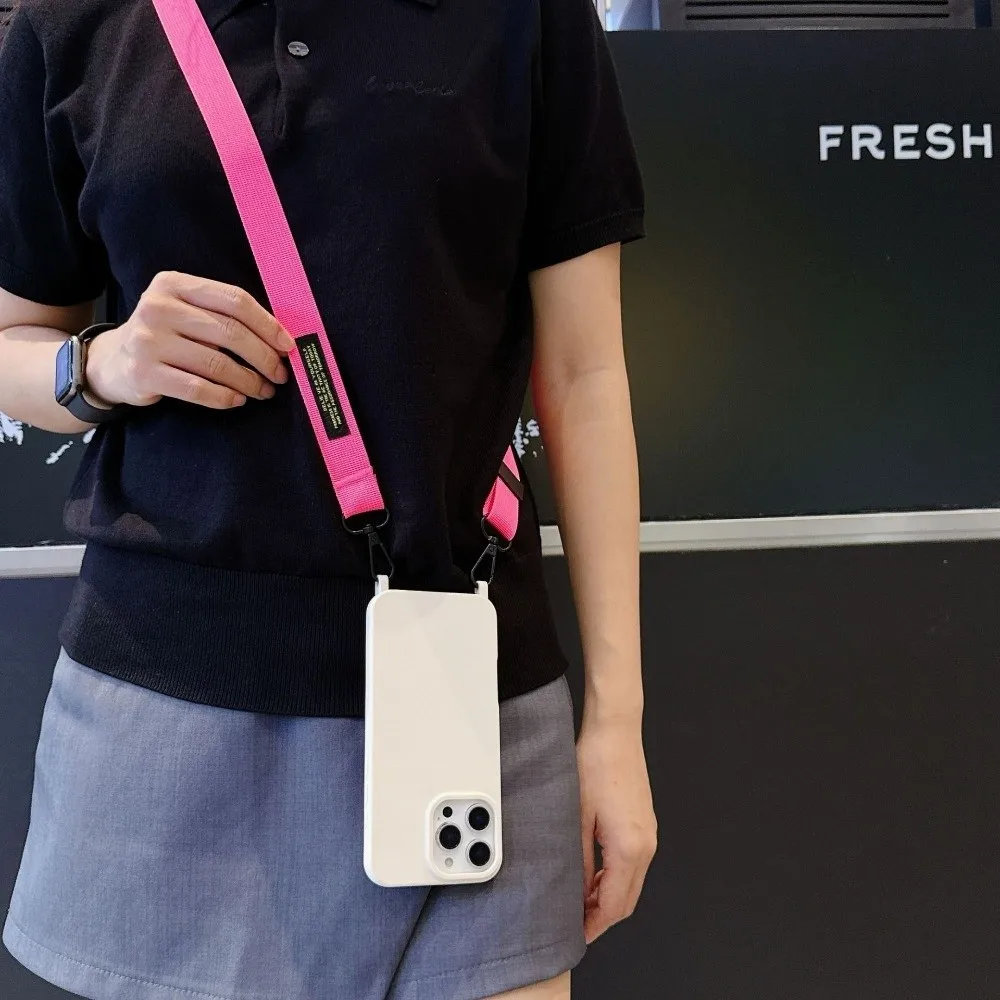 

Ремешок для мобильного телефона с двойной пряжкой, длинный ремешок через плечо, прочный дизайн, сумка для телефона с защитой от потерь, подвеска, стиль с воротником-халтер