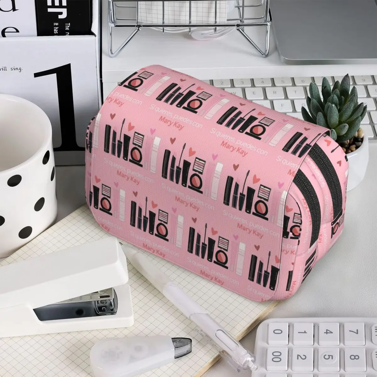 Estuche para lápices Mary Kay para estudiantes, caja para bolígrafos, bolsa para lápices, suministros de papelería, bolsa para guardar bolígrafos