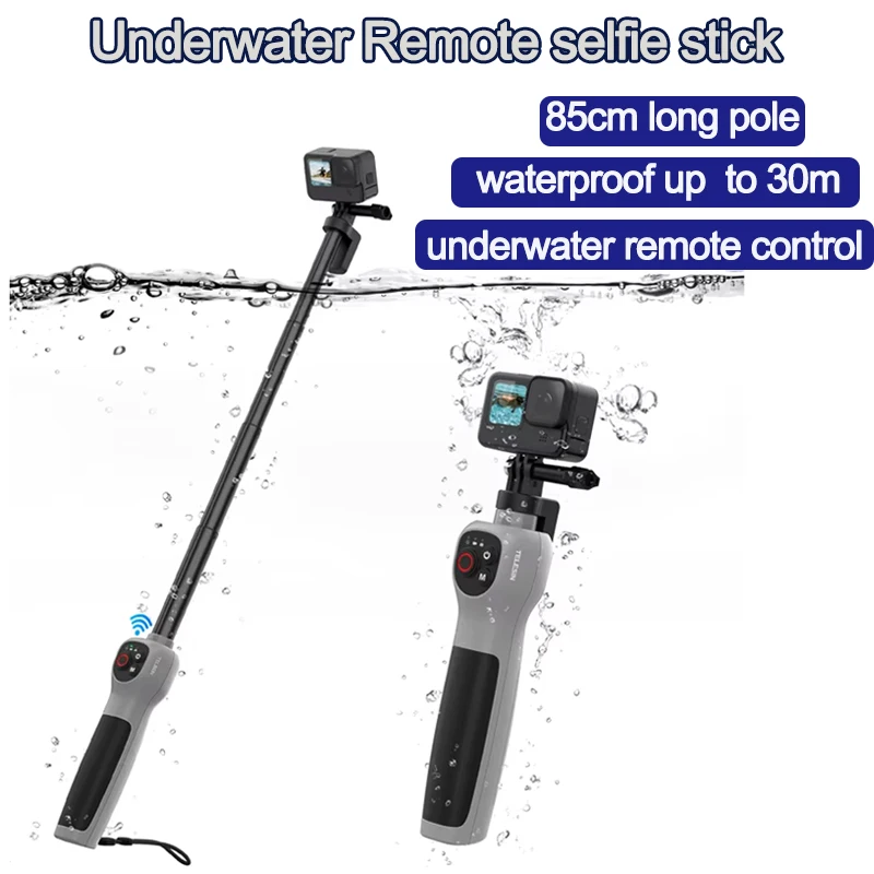 

TELESIN Diving Underwater 0.85M Selfie Stick Waterproof Selfie Stick Wireless Remote Control For Gopro Hero 8 9 10 11 12