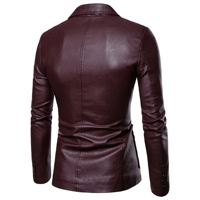 Mens Jackets Autumn and Winter Warm Coat Fashion Mens Blazer Coat Leather Jacket Motorcycle