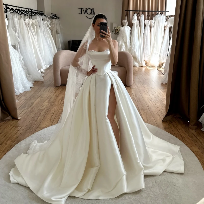 

Luxury Ivory Dubai Arabic Mermaid Wedding Dresses Beads Court Train Wedding Dress Bridal Gowns vestidos de