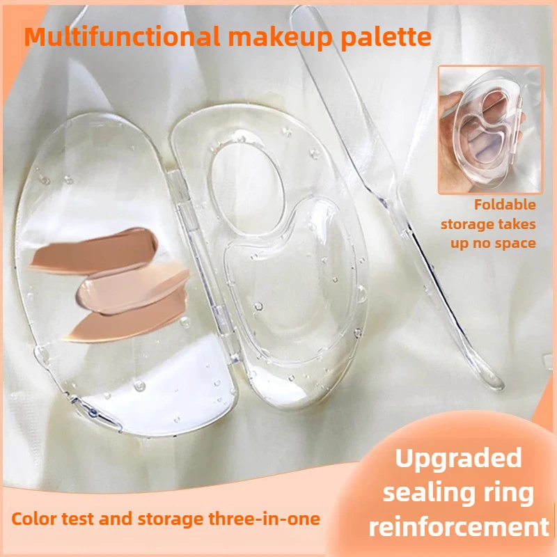 Faltbare Flüssige Foundation Palette Acryl Make-Up Tool Kit Mischen Creme Stange Set Spachtel Mischen Stick Ablage Kosmetische Werkzeug