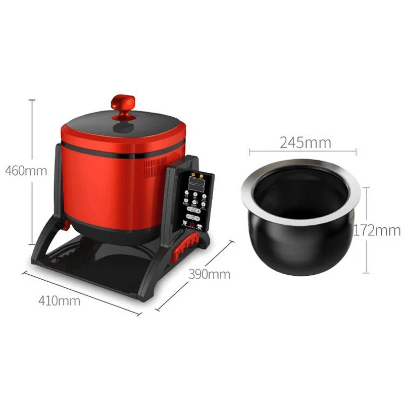 6L Non Stick Multifunction Intelligent Electric Automatic Cooking Machine Frying Pot Electromagnetic Wok 2200W