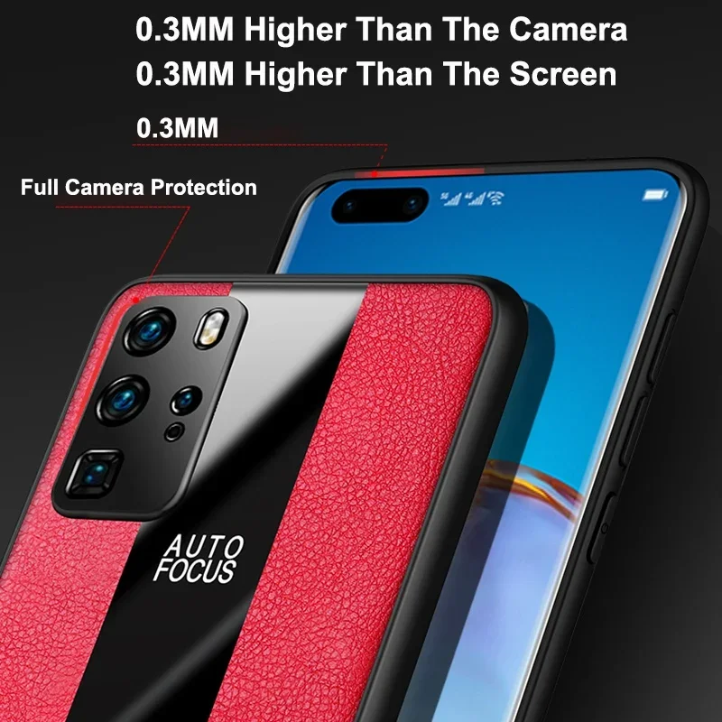 Luxury Ring Leather Phone Case For Honor X10 X30 Max X30i Back Cover Silicone Case For Honor 50 60 Magic 3 View 30 Pro Plus 30S image 3