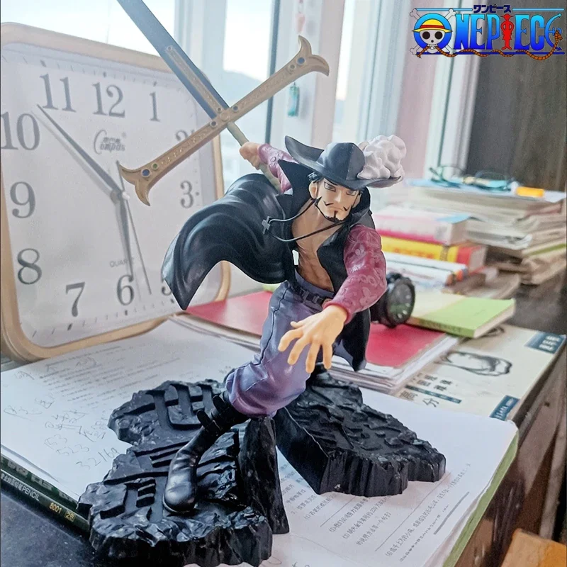 Genuine One Piece Figure Dracule Mihawk The Strongest Swordsmanmanga Statue Pvc Action Figure Collectible Model Doll Toys Gifts