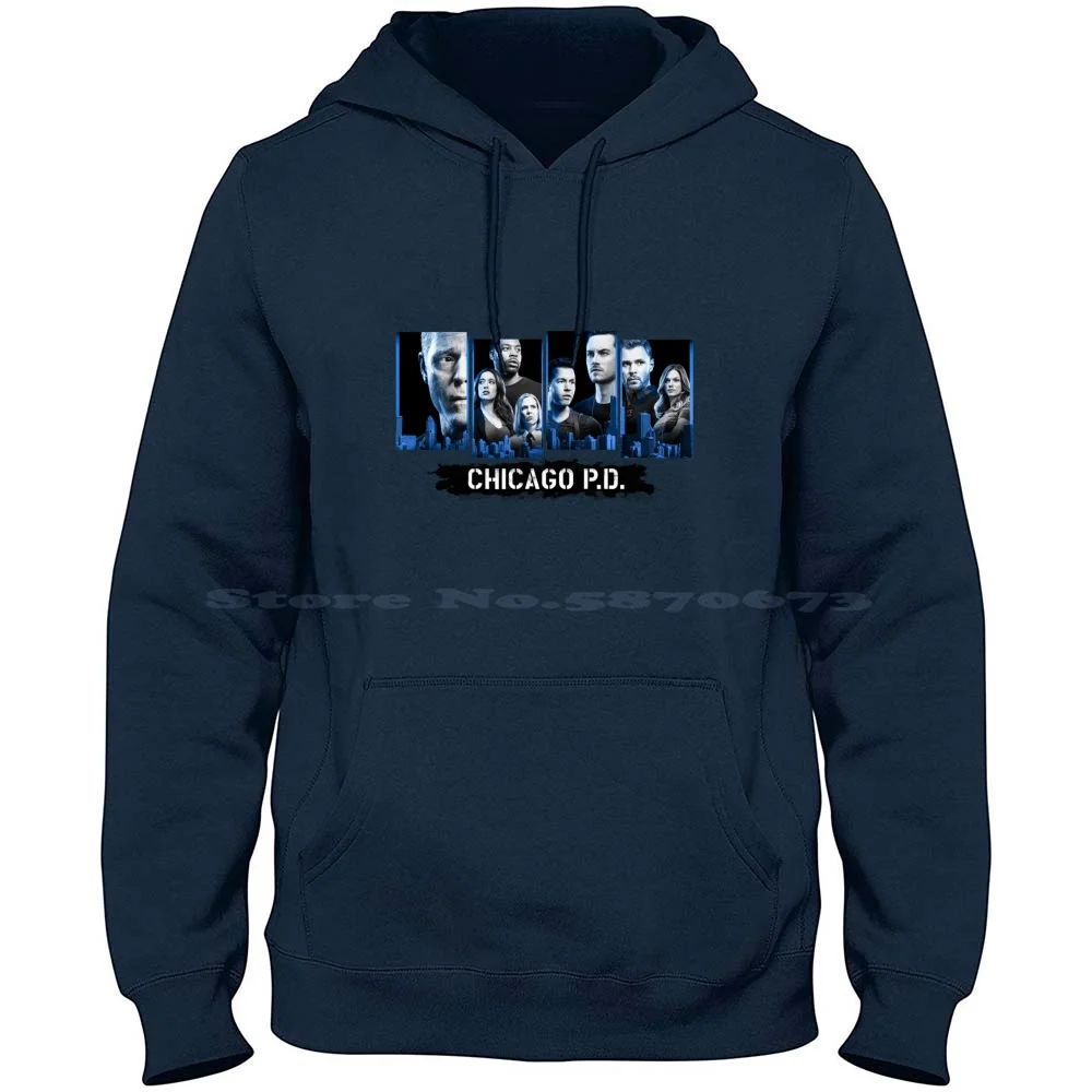 Chicago Pd Season 6 Poster 100% Pure Cotton Hoodie Tshirt Chicago Pd Crime Show Tv One Chicago Oc Jay Halstead Hank Voight