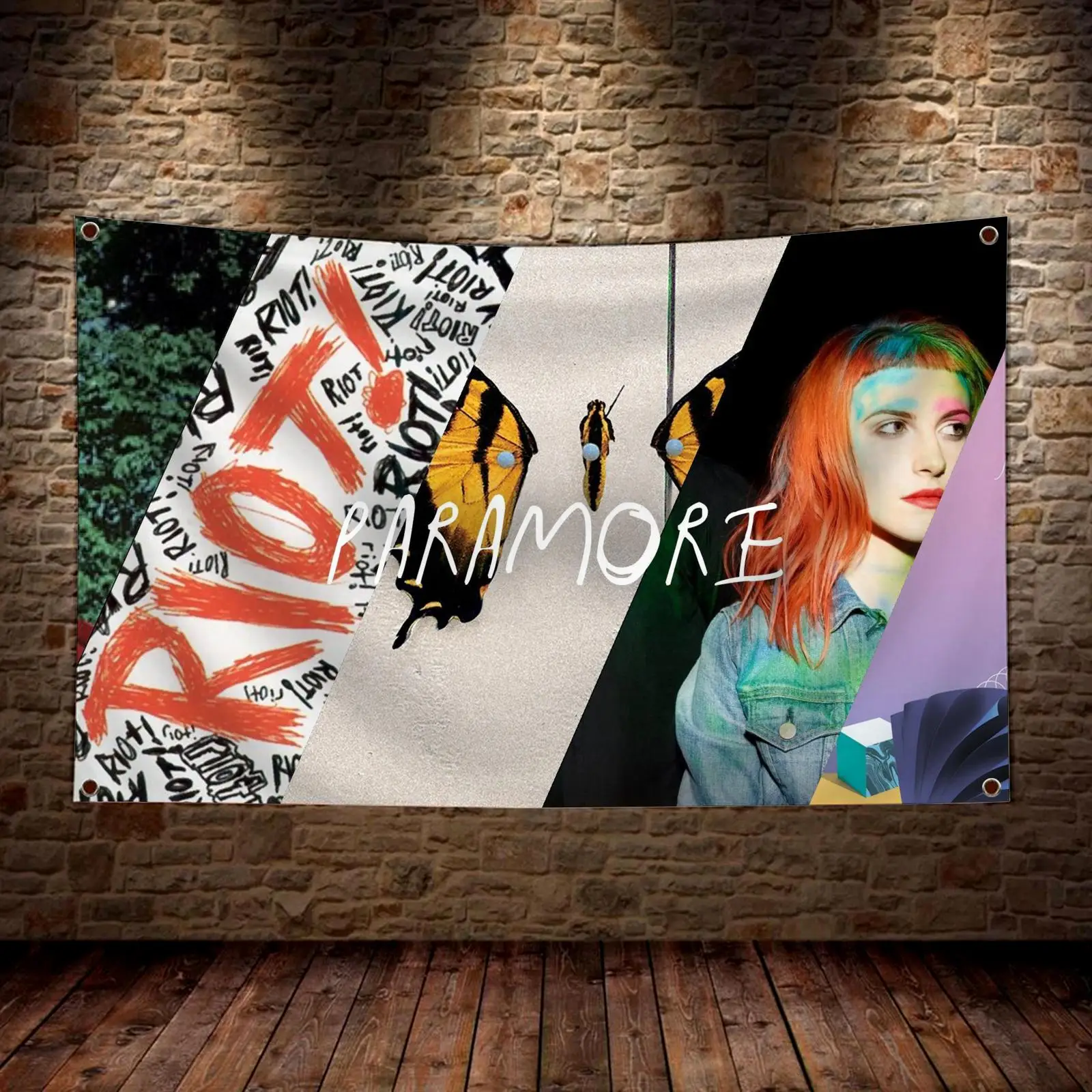 Rock Band P-Paramore Flags Decorative Tapestry Wall Banner Hanging for Bedroom Dorm Room Living Room Home Decor Art Gift