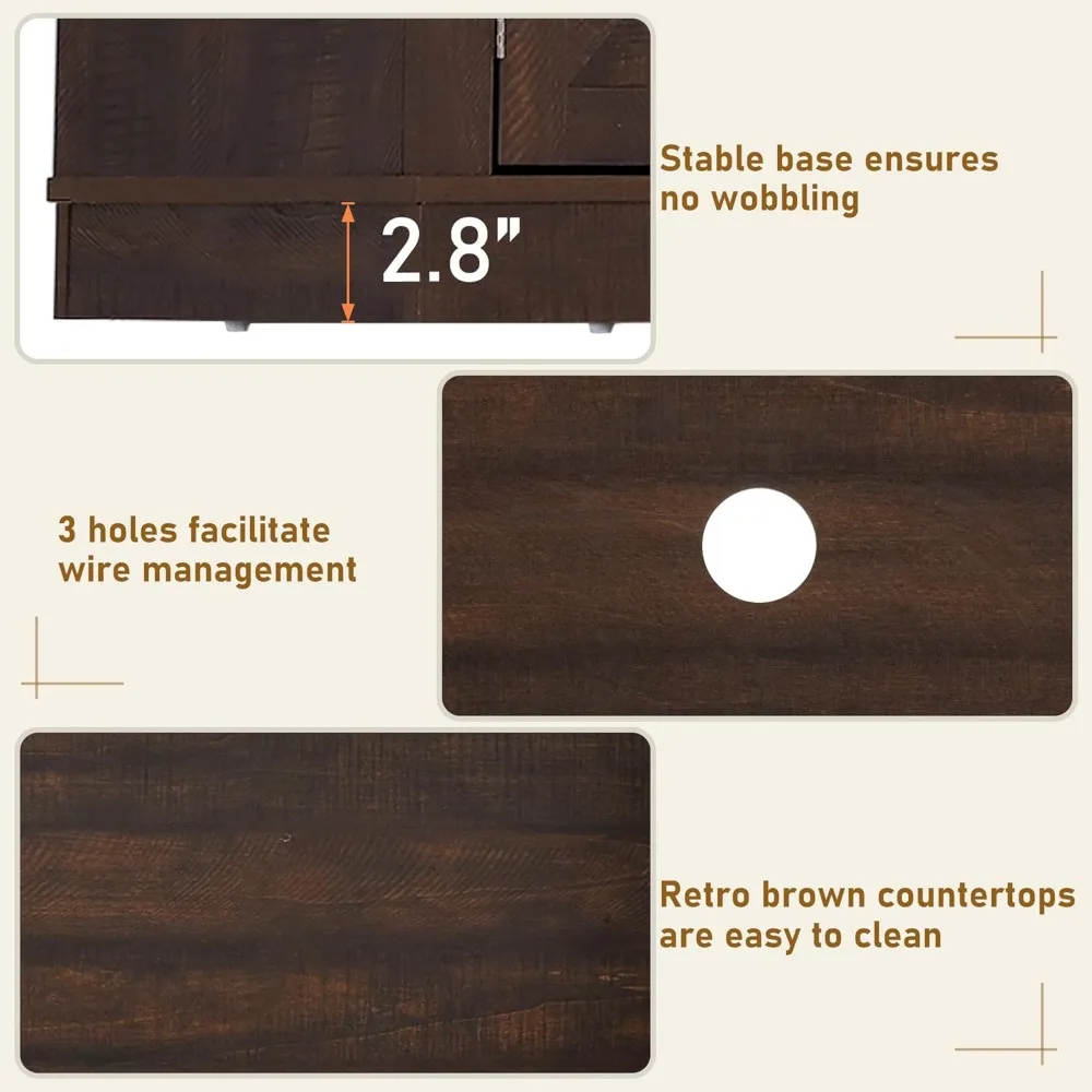 Centro de entretenimiento con chimenea eléctrica para TV de 70 a 80 pulgadas, 32 altos, chimenea de 36 LED, consola multimedia