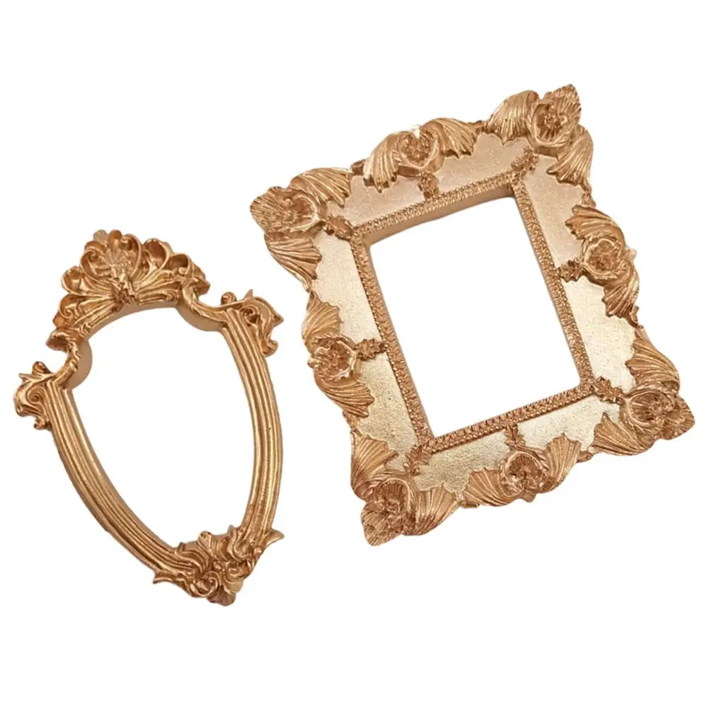 

Mini Photo Frame European Style Picture Resin Frames Vintage Background Props Retro Decoration Creative