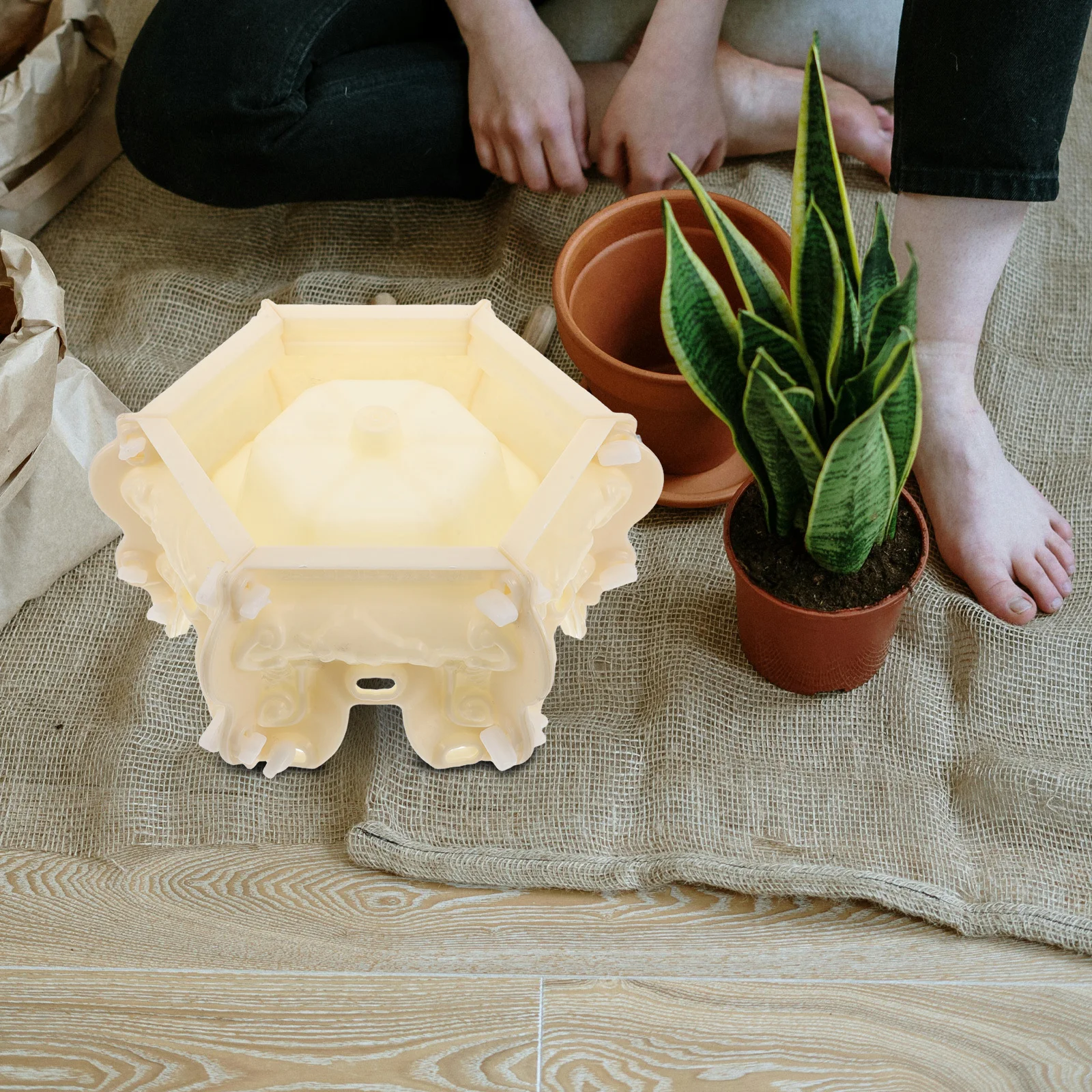 

Concrete Casting Mold For Garden Sculpture Base Reusable Cement Form Column Pedestal Outdoor Statue Decor Molds Garden Ornament