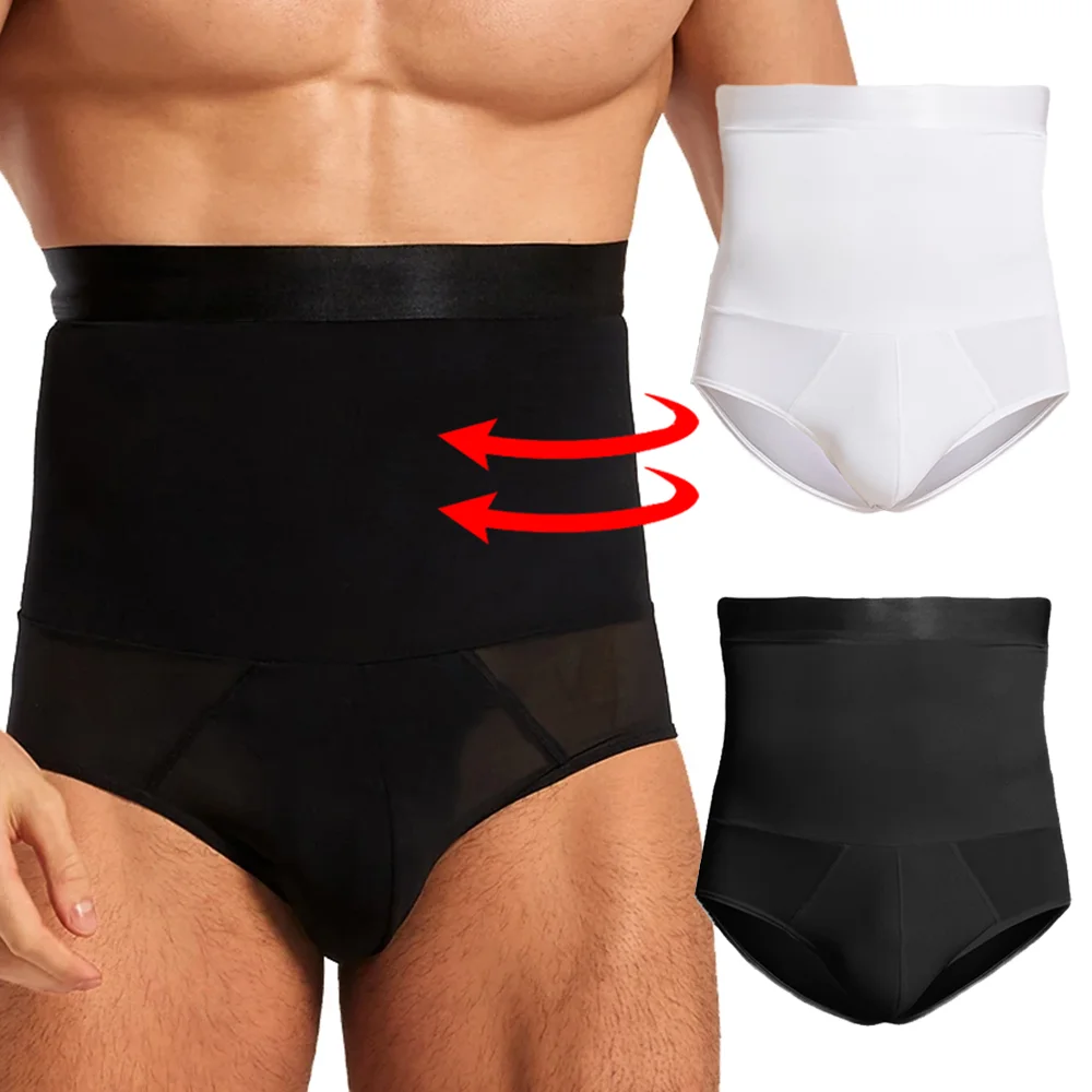 

Мужское корректирующее белье с высокой талией, трусы с контролем живота, формирователь тела, компрессионный тренажер, триммер для живота, нижнее белье-боксеры для похудения