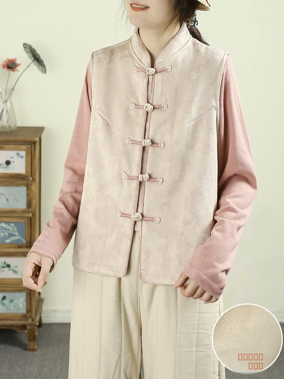 

Женский жилет ручной работы Thiened Floing Jacet, новый китайский жилет на пуговицах в стиле ретро, осенне-зимняя теплая верхняя одежда