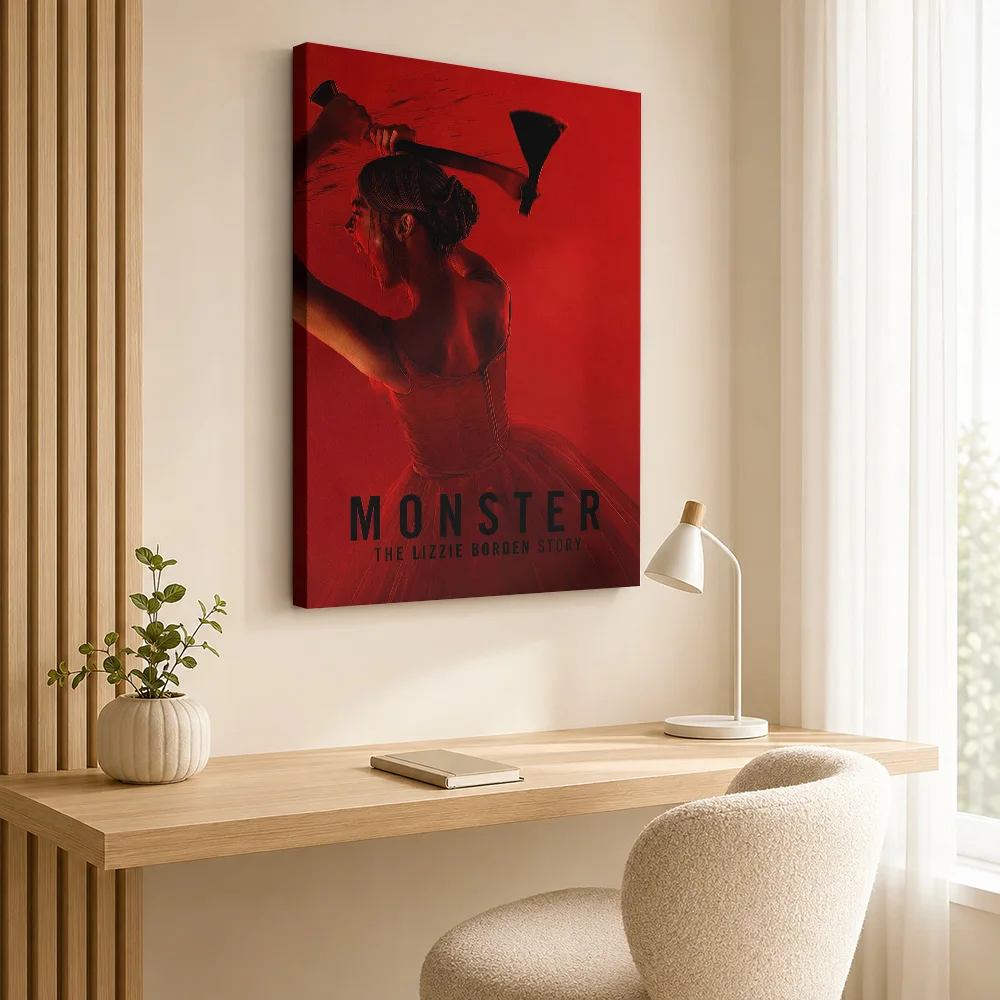 Monster: The Lizzie Borden Story Canvas Print Personalized Photo Illustrated Wall Art For Cinema Lounge, Film Collector Gift