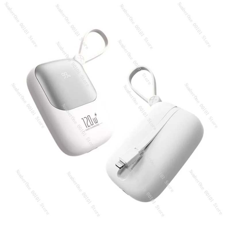 

Mini 120W super fast charging power bank with cable 20000mAh large capacity portable mobile power supply gift