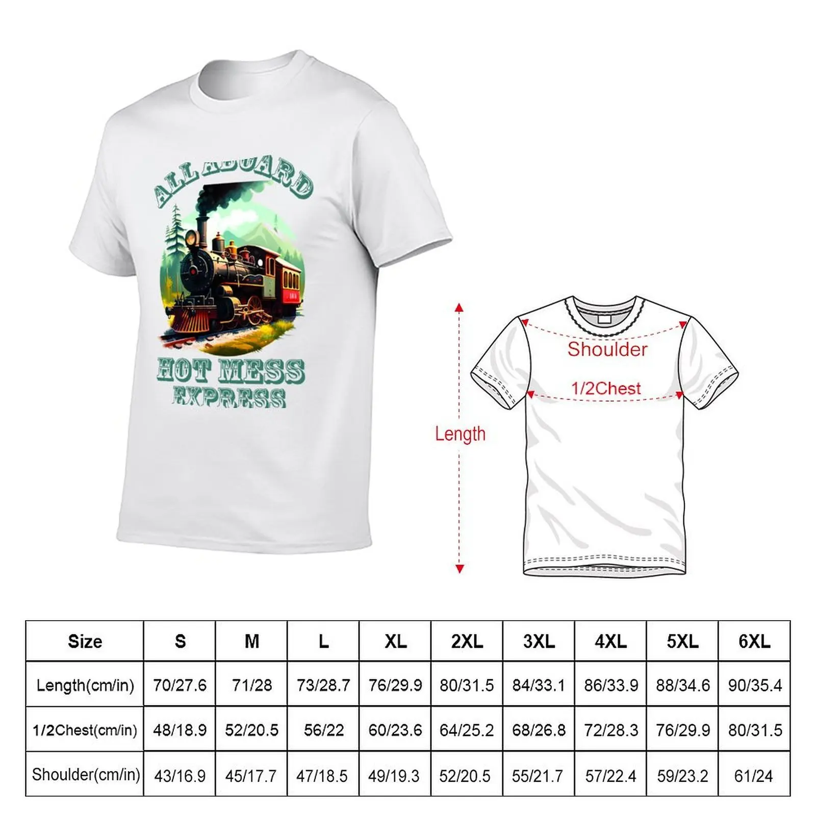All Aboard The Hot Mess Express T-Shirt football t shirt oversized graphic tee oversized t shirt men