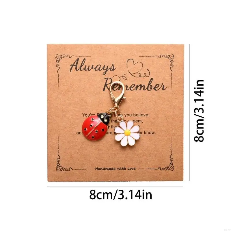 91AF 10XDaisy وLadybird Keyrings المفاتيح الديكور سحر لمفاتيح حقيبة الظهر المحفظة #6