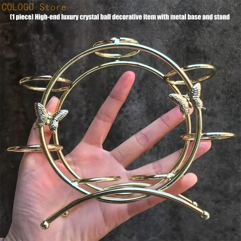 Metal Sphere Display Stand Tabletop Holder for Shelf and Mantel Use D0LD