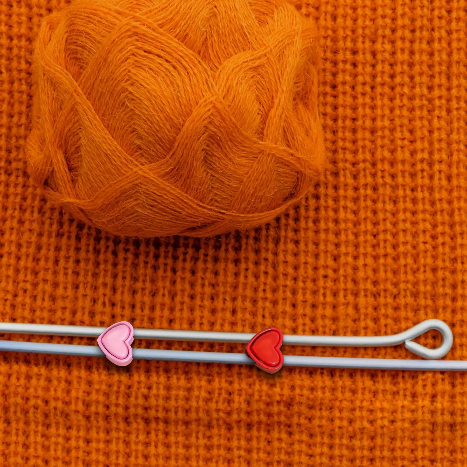 5 Teile/satz Bunte Stricknadel Stopper Herzförmige Doppelloch Nadelspitze Schutz DIY Strickzubehör – Detail 2