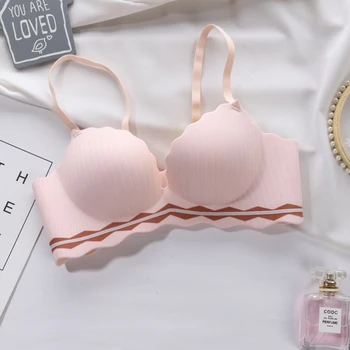 Meisje Zacht Traceless Ondergoed Verzamelen Kleine Borst Geen Stalen Ring Beha Comfortabele Tube Top Ventileren Borst Wrap