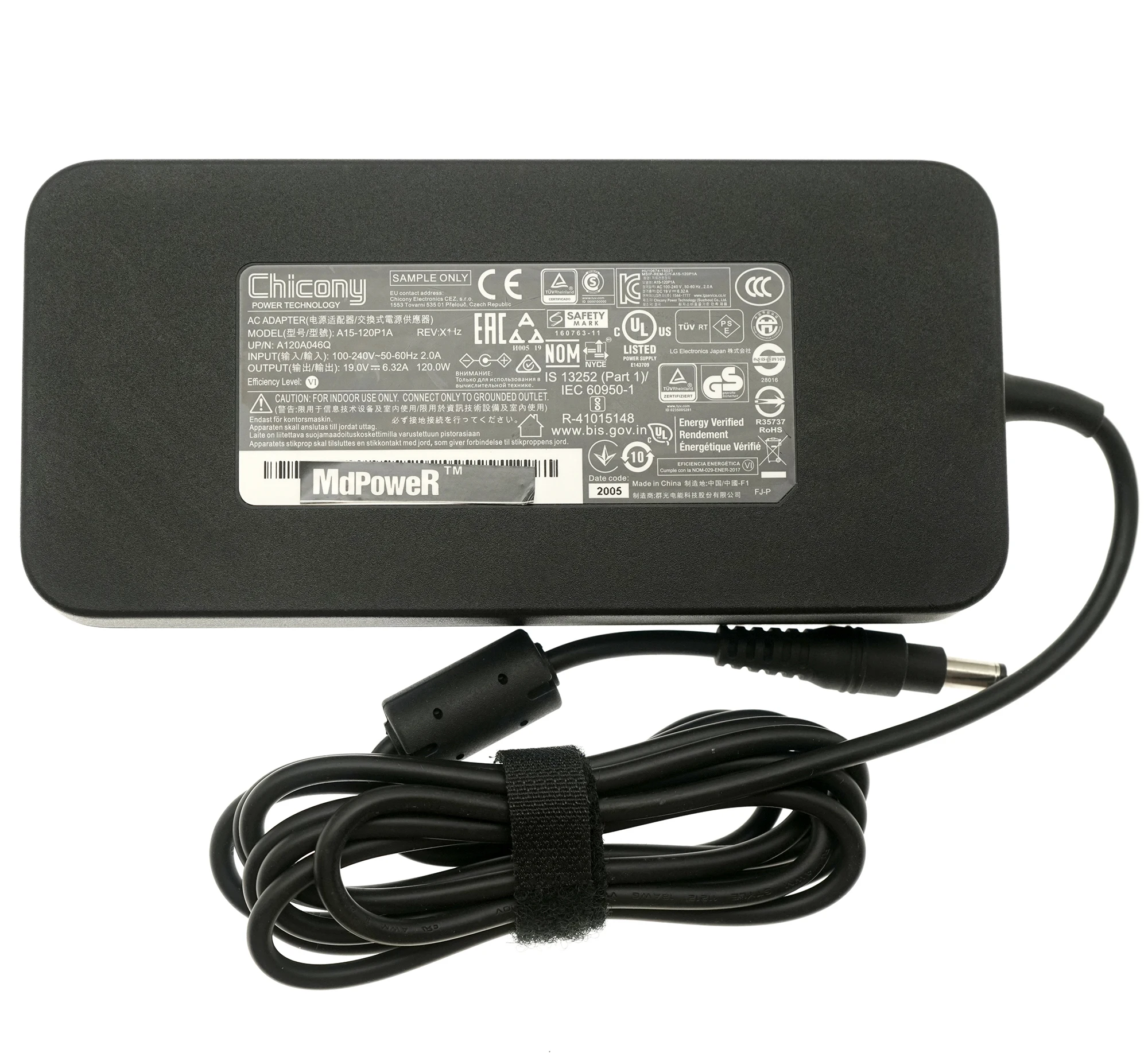 

Genuine 19V 6.32A 120W Chicony A15-120P1A A120A046Q ​ADP-120RH D AC Adapter Charger For MS163A MS-163A MS-1651 MS-1652 MS-1656
