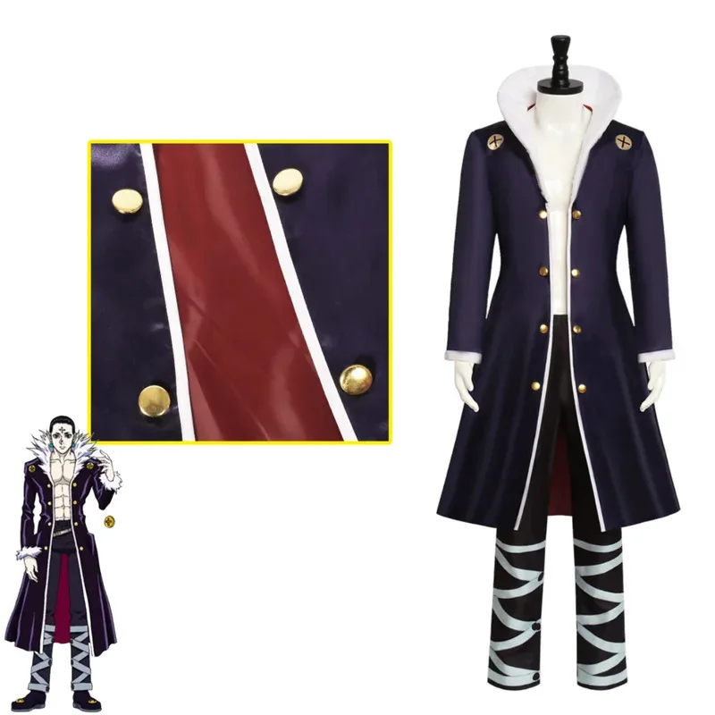 

Anime ×HUNTER Chrollo Lucilfer Cosplay Costume Phantom Troupe Long Cloak Coat Uniform Man Woman Halloween Christmas Suitx;2'a,6.