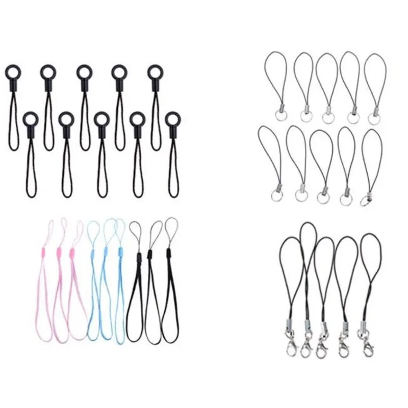 

10pcs Nylon Wrist Strap Lanyard For Camera Cell Xyun Phone IPod USB Mp3 Mp4 Keychains Hooks Mobile phone Strap Keyring Key Ring