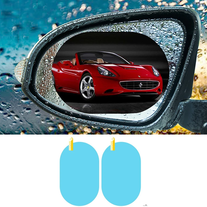 Car Rearview Mirror Rain Film Car Sticker Waterproof Anti-Fog Truck Clear Visible Rainproof Film Auto Window Rain Protector