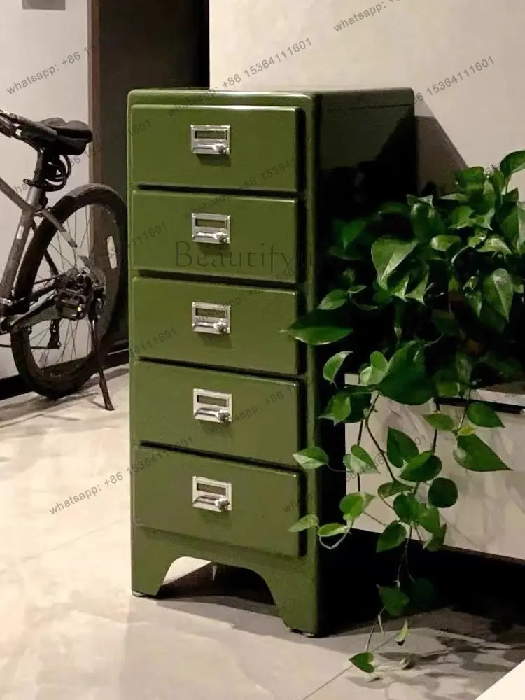 Mehrstöckiger Aufbewahrungsschrank für Zuhause Wohnzimmer-Beistellschrank Sofa-Seitenschrank mit Schubladen Schlafzimmer-Aufbewahrung Nachttisch