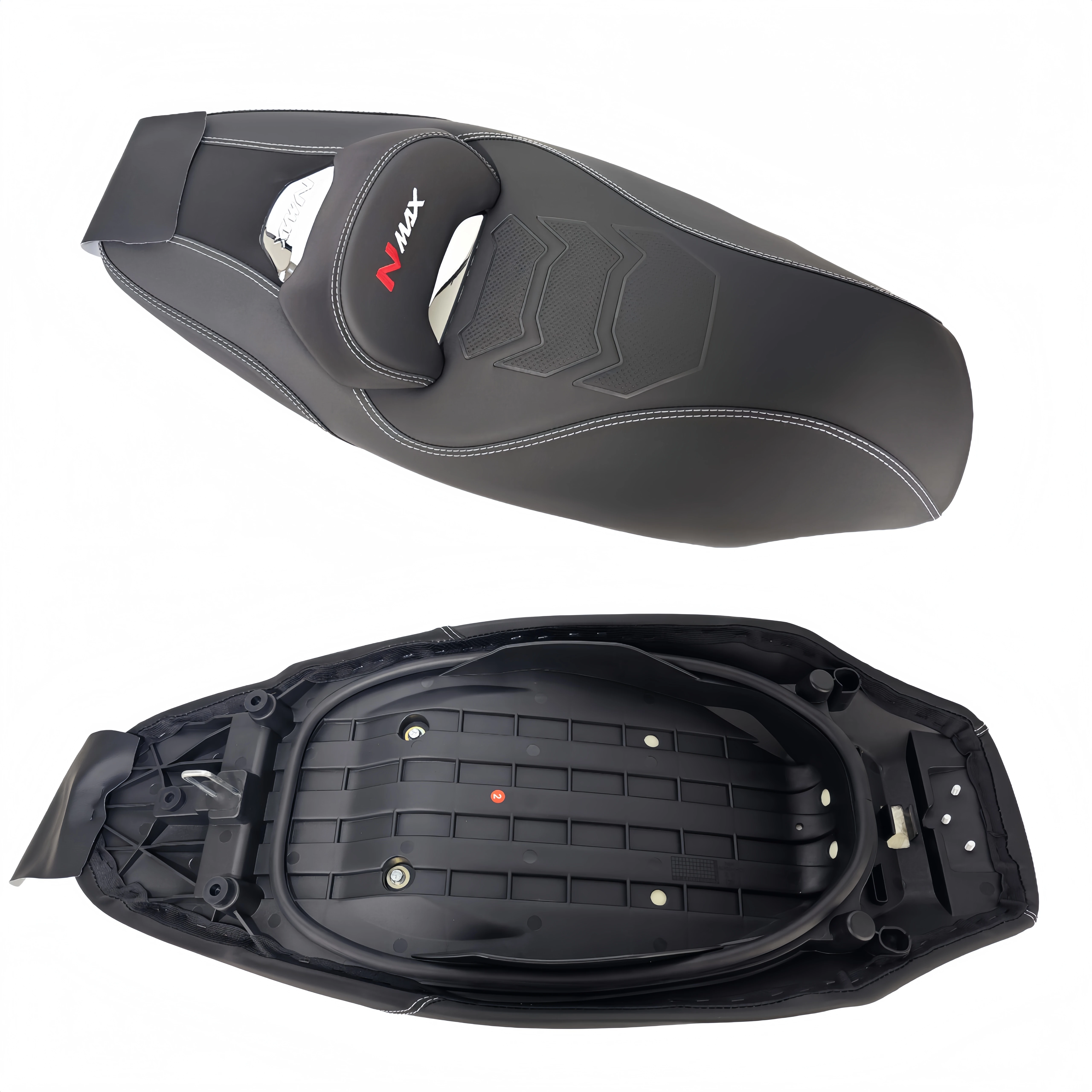 

Vintage one-piece driver & passenger seat cushion, PU material cover, comfortable & breathable, for Yamaha NMAX155.