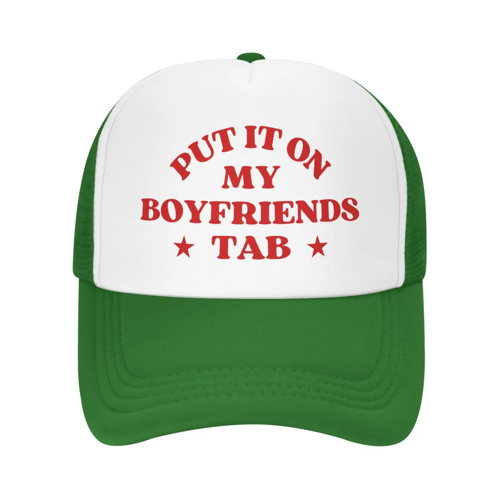 Put It On My Boyfriends Tab Hat Mesh Hats Men Women Trucker Hat Baseball Cap Dad Gift for Male Outdoor Leisure Travel