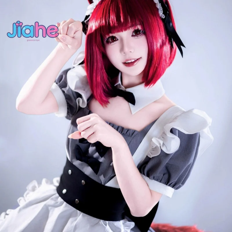 Disfraz de Anime Arima Kana OSHI NO KO, disfraz de Halloween, Carnaval, dulce vestido de sirvienta, accesorios para la cabeza, uniforme de mujer Lolita