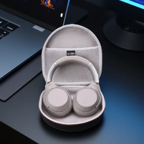 LTGEM Hartschalen-Tragetasche für Sony WH-1000XM5 WH-1000XM4 Kopfhörer, schützende Reise-Aufbewahrungstasche, kompatibel mit Zubehör