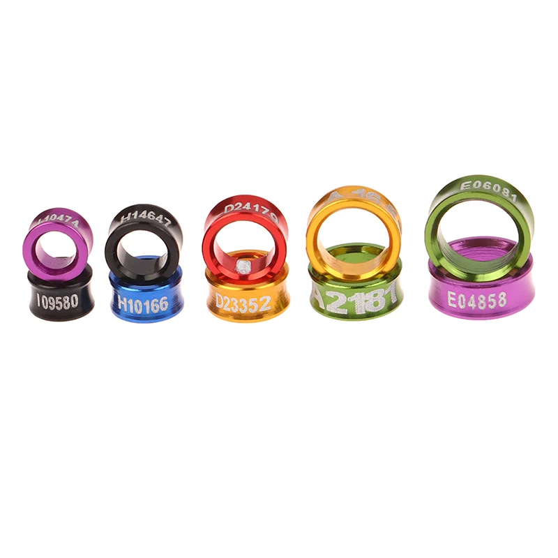 【F】10Pcs Aluminum Parrot Leg Rings Pigeon Foot Rings Bird Feeding Identification Outdoor Flying Training Tools Bird Supplies