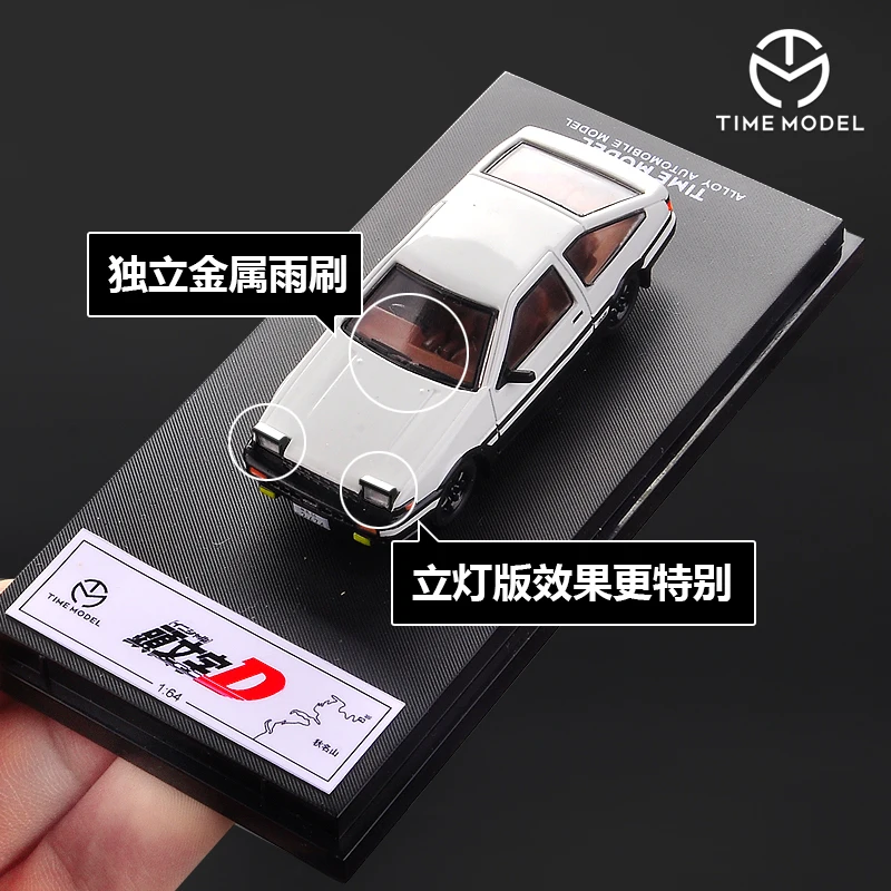 Time Model 1:64 Toyoto Levin AE86 INITIAL D Diecast Model Car Diecast Metal Toys Birthday Gift For Kids Boy Collection model