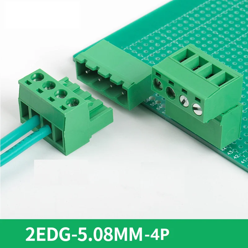 10PCS 4pin 2EDGR 2EDGV 2EDGK 2EDGRC 2EDGVC 5.08 4P Pluggable PCB Header Terminal Block Connector