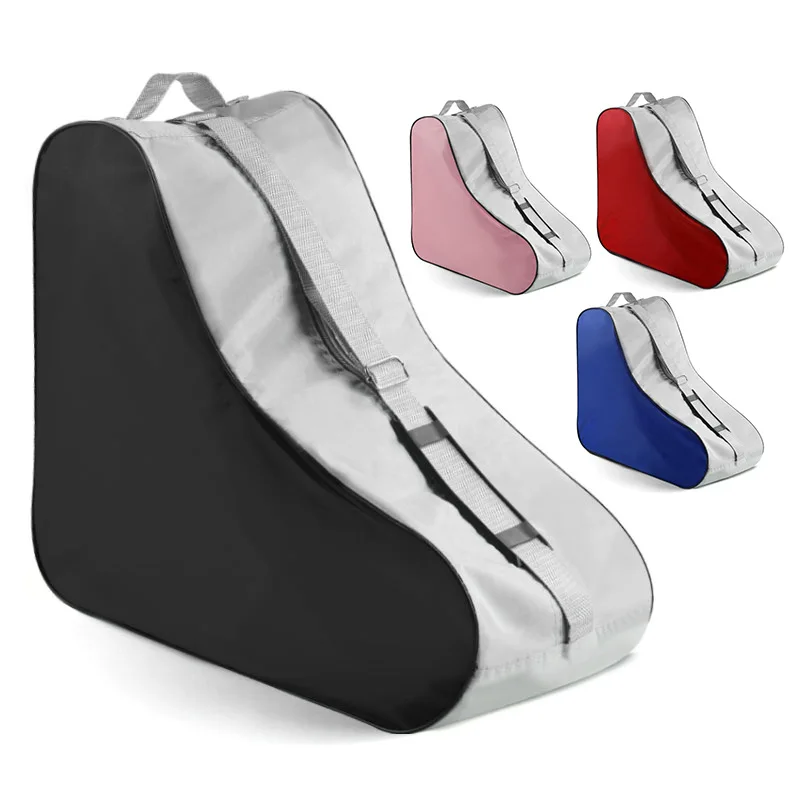 Roller skates handbag, large universal roller skates set bag, color-blocking waterproof roller skates backpack