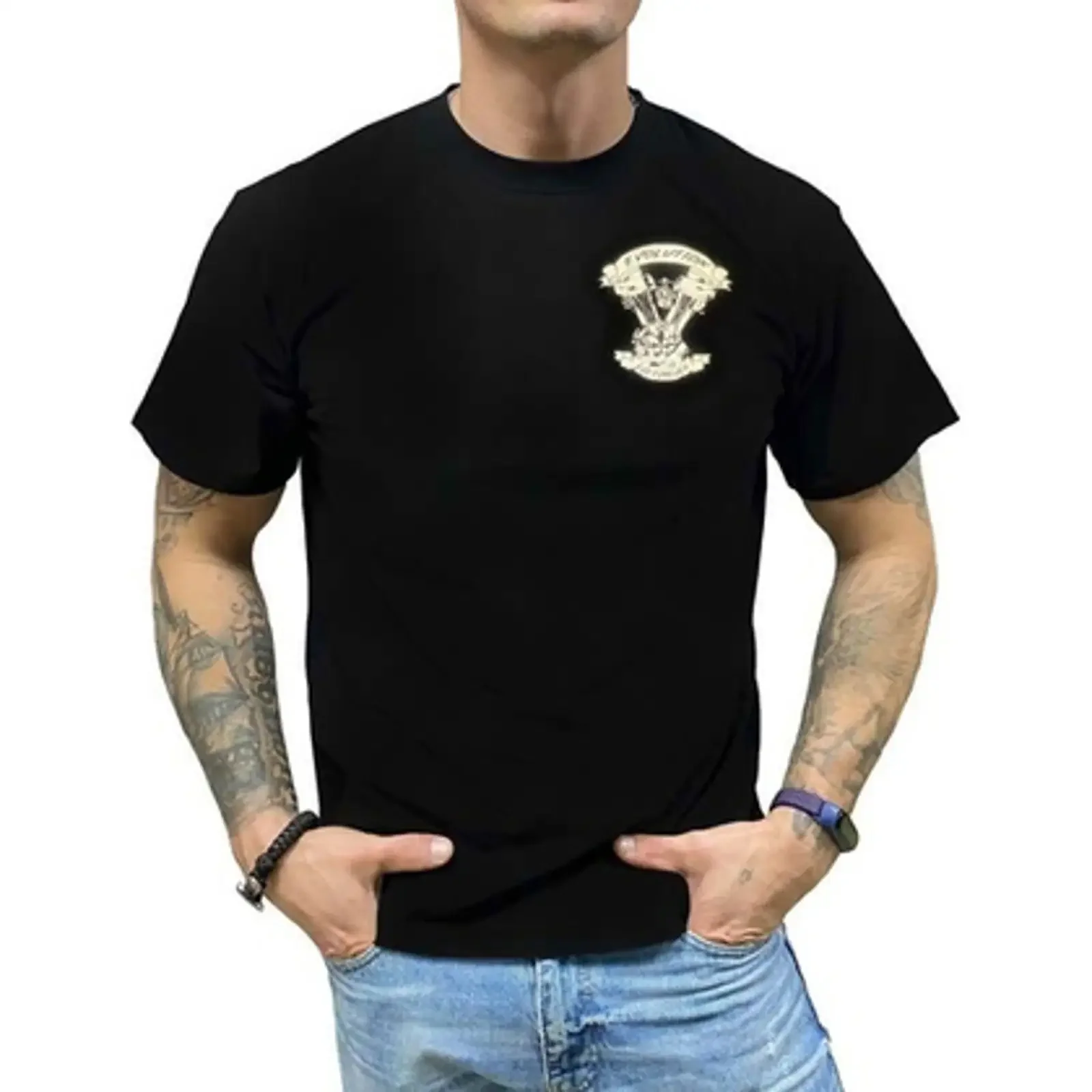 T-shirt Franky Mouse Evolution evo forever S noir vintage délavé, mode décontractée, respirant, confortable, pour un usage quotidien