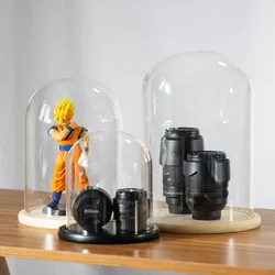 Diameter=23cm Height=25cm 30cm 35cm 40cm Big Size Glass Dome Home Decoration Different Base Transparent Cover DIY Favor Gift