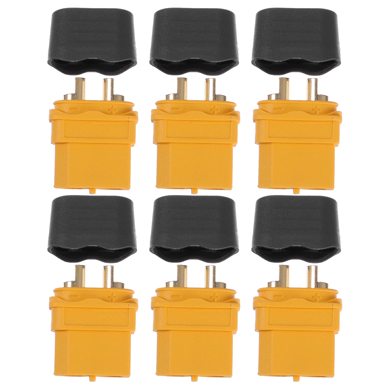 

6pcs 1 Set Xt60H-F Female Power Plug Yellow High-Quality Connector For Long Life Practical Rc Lipo Batteries