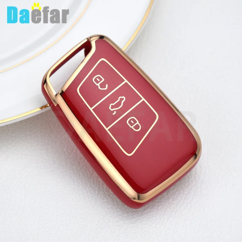 TPU Car Key Cover Case For VW Taos 2022 Tiguan Atheon Rline Polo Passat B8 for Skoda Kodiaq Octavia Fabia Karoq Seat Ateca