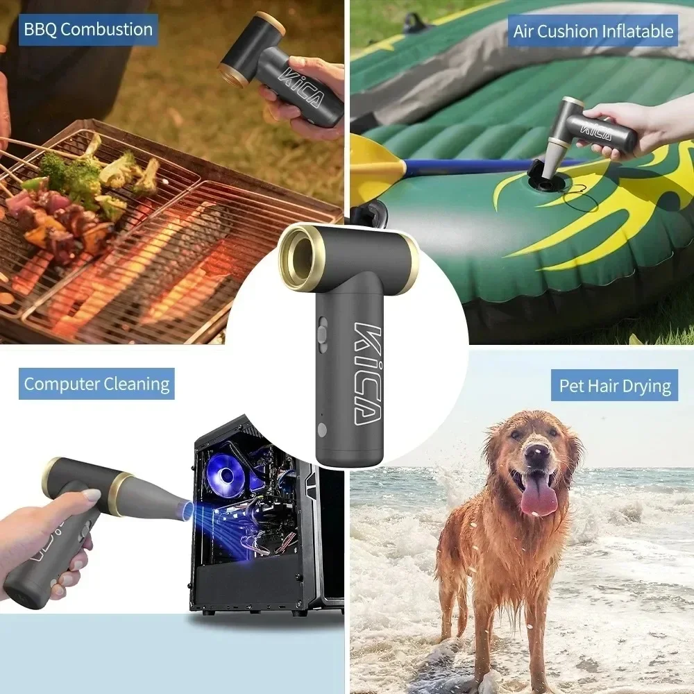 Мини-реактивный вентилятор Портативный беспроводной перезаряжаемый очиститель компьютерной клавиатуры 100000 RPM Jetfan Air Duster Электрическая сушилка для холодного ветра