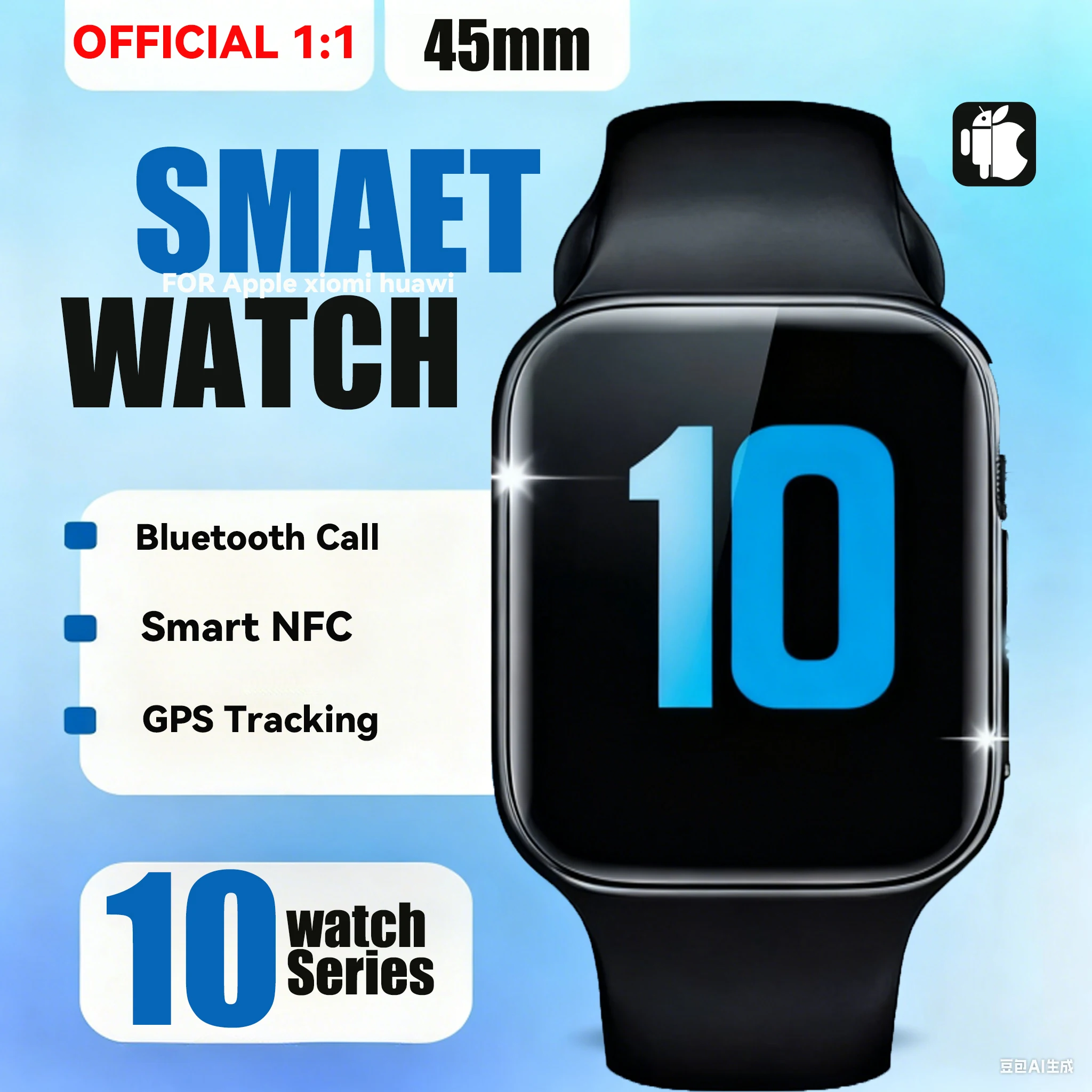 

2025 New Series 10 For APPLE Watch 10 smartwatch GPS trajectory tracking NFC Bluetooth Call IP68 Waterproof Smart watch For IOS