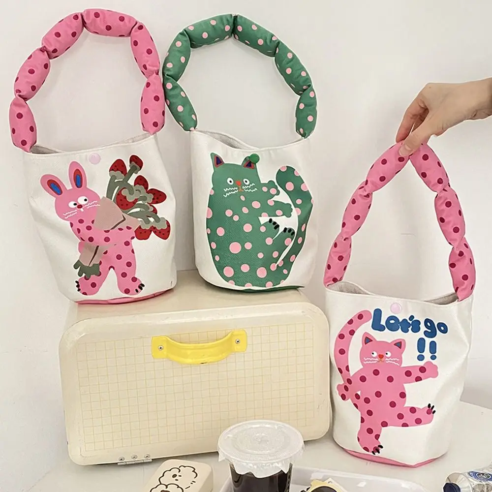 

Capacity Strawberry Animals Cosmetic Bag Rabbit Purse Wallets Korean Tote Bags Cartoon Handbags Canvas Women Shoulder Bags